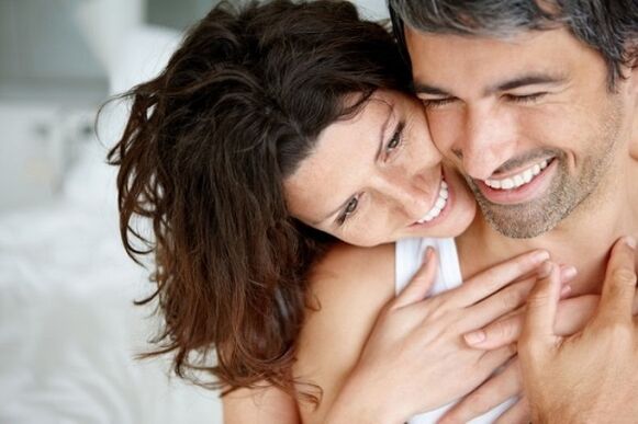 happy woman and man with increased potential